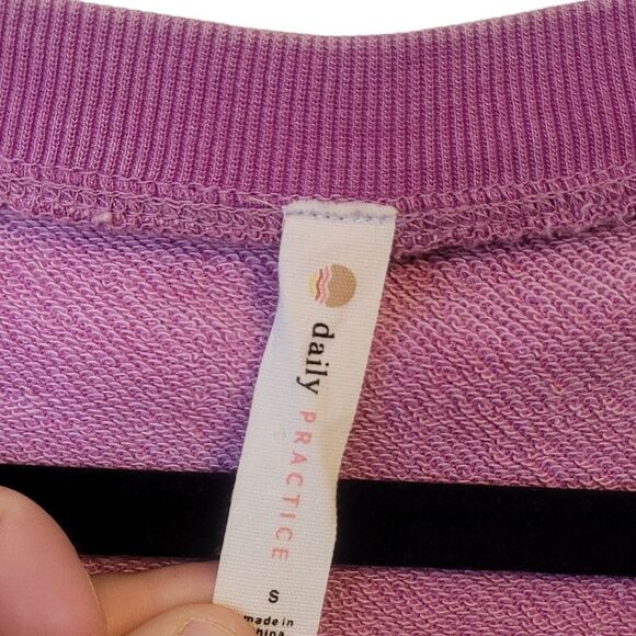 Daily Practice Women's Washed Magenta Casual Sweatshirt Dress Size S - Picture 3 of 6